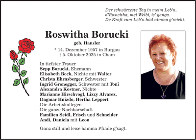 Traueranzeige Roswitha Borucki