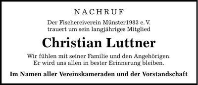 Traueranzeige Christian Luttner