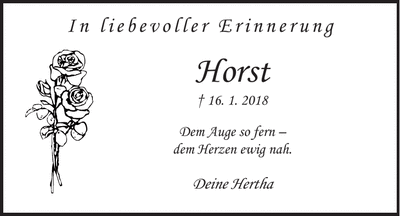 Traueranzeige Horst Rassl