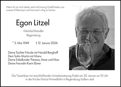 Traueranzeige Egon Litzel