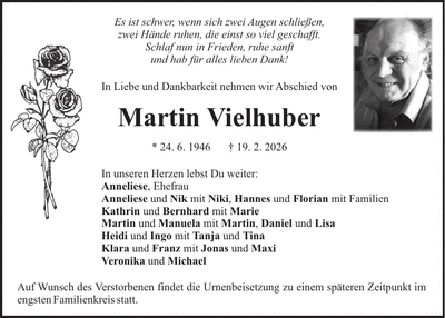 Traueranzeige Martin Vielhuber