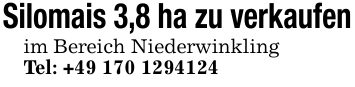 Silomais 3,8 ha zu verkaufen im Bereich Niederwinkling Tel: +49 170 1294124